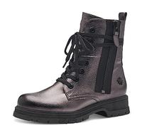 MARCO TOZZI by Guido Maria Kretschmer stivaletti da donna in similpelle con allacciatura e zip color argento (pewter) 41 EU