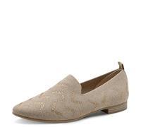 MARCO TOZZI Ciabatte da donna con tacco a blocco, punta rotonda, Dune Metallic, 36 EU
