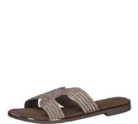 MARCO TOZZI Ciabattine Donna Glitterate Basse, Metallico (Rose Metallic), 36 EU