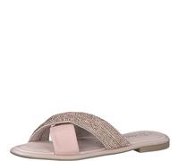MARCO TOZZI Ciabattine Donna in Pelle Cinturino Incrociato, Multicolore (Nude Comb), 37 EU