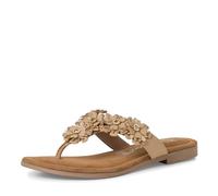 MARCO TOZZI Ciabattine Donna in Pelle con Decorazione di Fiori, Marrone (Taupe Comb), 39 EU