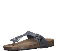 MARCO TOZZI Ciabattine Donna Infradito in Pelle, Metallico (Steel), 40 EU