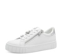 MARCO TOZZI Damen Sneaker 2-23702-44, Scarpe da Ginnastica Donna, White/Silver, 39 EU