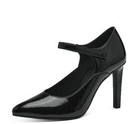 MARCO TOZZI Décolleté Donna a Punta con Cinturino, Black Patent, 39 EU