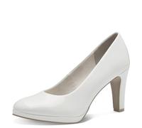 MARCO TOZZI Décolleté Donna con Tacco a Imbuto Vegane, Bianco (White Patent), 39 EU