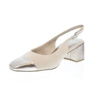 MARCO TOZZI Décolleté Slingback Donna con Tacco a Blocco Vegane, Beige (Dune Comb), 40 EU