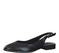 MARCO TOZZI Décolleté Slingback Donna con Cinturino Regolabile in Pelle, Nero (Schwarz), 41 EU
