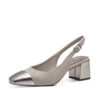 MARCO TOZZI Décolleté Slingback Donna con Tacco a Blocco Vegane, Beige (Dune Comb), 38 EU