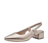 MARCO TOZZI Décolleté Slingback Donna con Tacco a Blocco Vegane, Beige (Platinum), 39 EU