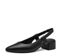 MARCO TOZZI Décolleté Slingback Donna con Tacco a Blocco Vegane, Nero (Schwarz), 39 EU