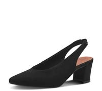 MARCO TOZZI Décolleté Slingback Donna in Pelle con Tacco a Blocco, Nero (Schwarz), 40 EU