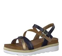 MARCO TOZZI Donna 2-2-28415-20 Sandali con zeppa, Blu navy, 39 EU