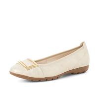 Marco Tozzi Donna Ballerine Morbido Feel Me Plantare Morbida Fodera Interna Confortevole, Beige (Dune Metallic), 36 EU