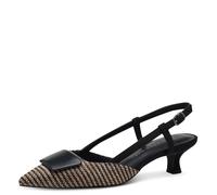 MARCO TOZZI Donna Décolleté Morbido Feel Me Plantare Morbida Fodera Interna Vegano a Punta, Nero (Black Comb), 39 EU