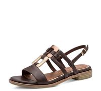 MARCO TOZZI Donna Sandalo morbido Feel Me plantare fodera morbida Vegano Alla moda, marrone (MOCCA COMB), 39 EU