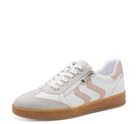 MARCO TOZZI Donna Sneaker Morbida Feel Me Soletta Estraibile Morbida Fodera Interna Vegano Moderno, Bianco (White/Rose), 38 EU