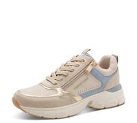 MARCO TOZZI Donna Sneaker Morbida Soletta Feel Me Estraibile Morbida Fodera Interna Moderno, Beige (Cream Comb), 38 EU