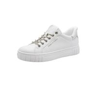 MARCO TOZZI Donna Sneaker Morbida Soletta Feel Me Estraibile Morbida Fodera Interna Moderno, Bianco (White Comb), 37 EU