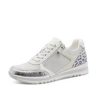 MARCO TOZZI Donna Sneaker Morbida Soletta Feel Me Estraibile Morbida Fodera Interna Moderno, Metallico (Silver Comb), 39 EU
