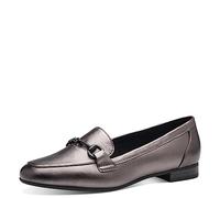 MARCO TOZZI Mocassini Donna con Tacco Eleganti, Argento (Pewter), 37 EU