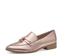 MARCO TOZZI Mocassini Donna con Tacco Eleganti Comodi, Metallico (Rose Metallic), 41 EU