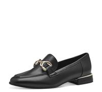 MARCO TOZZI Mocassini Donna con Tacco Eleganti Vegani, Nero (Schwarz), 37 EU