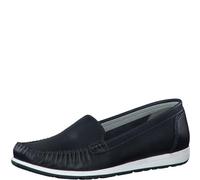 MARCO TOZZI Mocassini Donna in Pelle Comodi, Blu (Navy), 37 EU