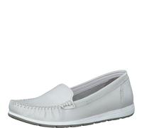 MARCO TOZZI Mocassini Donna in Pelle Comodi, Bianco (Weiß), 39 EU