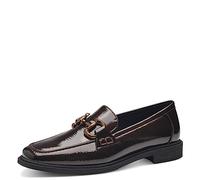 MARCO TOZZI Mocassini Donna senza Tacco Verniciati Business Slippers, Mocca Patent, 40 EU