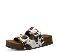 Marco Tozzi Mule da Donna in Tessuto con Morbido Plantare Feel Me Fodera Morbida alla Moda, Beige (Cow), 38 EU