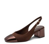 MARCO TOZZI Donna Décolleté Morbido Feel Me Plantare Morbida Fodera Interna Vegano Vegano, Marrone (Choco Comb), 37 EU