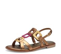 MARCO TOZZI Sandali da donna piatti con fibbia elegante, Bronce Comb, 37 EU
