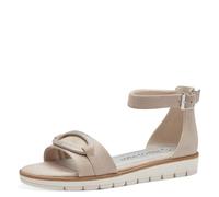 MARCO TOZZI Sandali Donna Bassi con Cinturino Regolabile Vegani, Beige (Dune), 36 EU