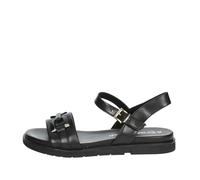 MARCO TOZZI Sandali Donna Bassi con Cinturino Regolabile Vegani, Nero (Schwarz), 38 EU