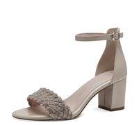 MARCO TOZZI Sandali Donna con Tacco con Cinturino Regolabile Chiusi Dietro, Multicolore (Powder Pat Cb), 39 EU
