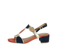 MARCO TOZZI sandalo da donna morbido plantare Feel Me vegano sandalette vegane per il look estivo perfetto, blu (NAVY COMB), 40 EU