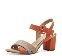 MARCO TOZZI Sandali Donna con Tacco Eleganti Vegani, Arancione (Orange Comb), 37 EU