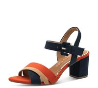 MARCO TOZZI Sandali Donna con Tacco Eleganti Vegani, Blu (Navy Comb), 40 EU