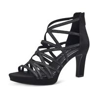 MARCO TOZZI Sandali Donna con Tacco Glitterati Vegani, Nero (Black Comb), 38 EU