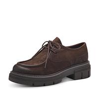 MARCO TOZZI Scarpe Stringate Donna in Pelle Sintetica Zeppa, Cafe Nubuck, 38 EU