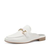 MARCO TOZZI Slipper Donna Aperte Dietro Vegane, Multicolore (White Gold), 37 EU