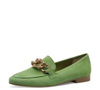 MARCO TOZZI Slipper Donna in Pelle con Tacco a Blocco, Verde (Apple), 38 EU