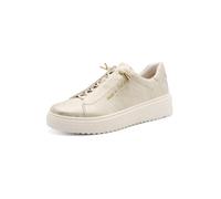MARCO TOZZI Donna Sneaker Morbido Feel Me Soletta Estraibile Fodera Morbida Vegano Stringata, Beige (Dune Met.Comb), 40 EU