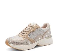 MARCO TOZZI Sneaker da Donna Morbido Feel Me Soletta Estraibile Morbida Fodera Interna Vegano Elastico, Beige (Dune Comb), 40 EU