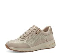 MARCO TOZZI Sneaker da Donna Piatte con Chiusura Lampo, Tempo Libero, Cream Comb, 41 EU
