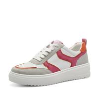 MARCO TOZZI Sneaker da Donna Piatte con Lacci per Il Tempo Libero, Bianco e Rosa., 38 EU