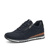 MARCO TOZZI Sneakers Donna Basse con Lacci e Zip, Blu (Dk Navy Comb), 41 EU