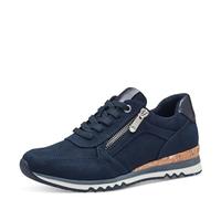 MARCO TOZZI Sneakers Donna Basse con Lacci e Zip, Blu (Navy Comb), 39 EU