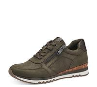 MARCO TOZZI Sneakers Donna Basse con Lacci e Zip, Verde (Khaki Comb), 39 EU