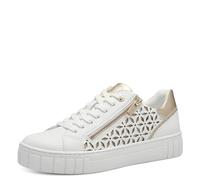 MARCO TOZZI Sneakers Donna Basse con Zip Vegane, Bianco (White Comb), 41 EU